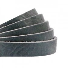 DQ leather flat 10mm Bluestone grey